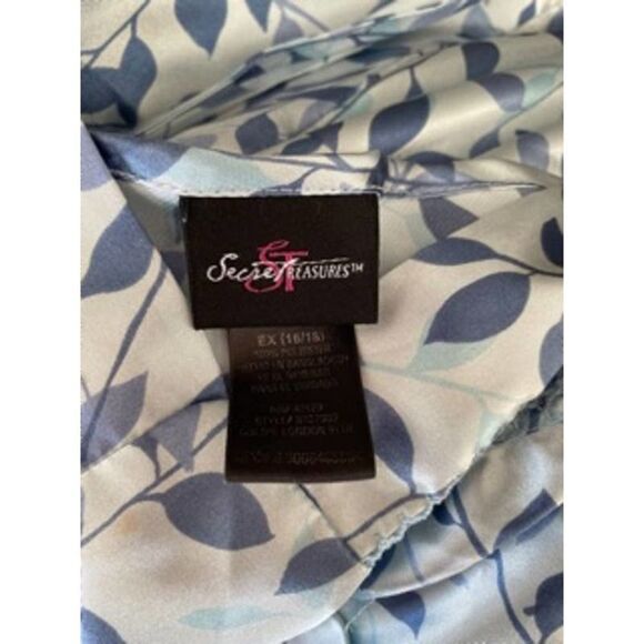 Secret Treasures satin blue leaf pajama set - Picture 11 of 14